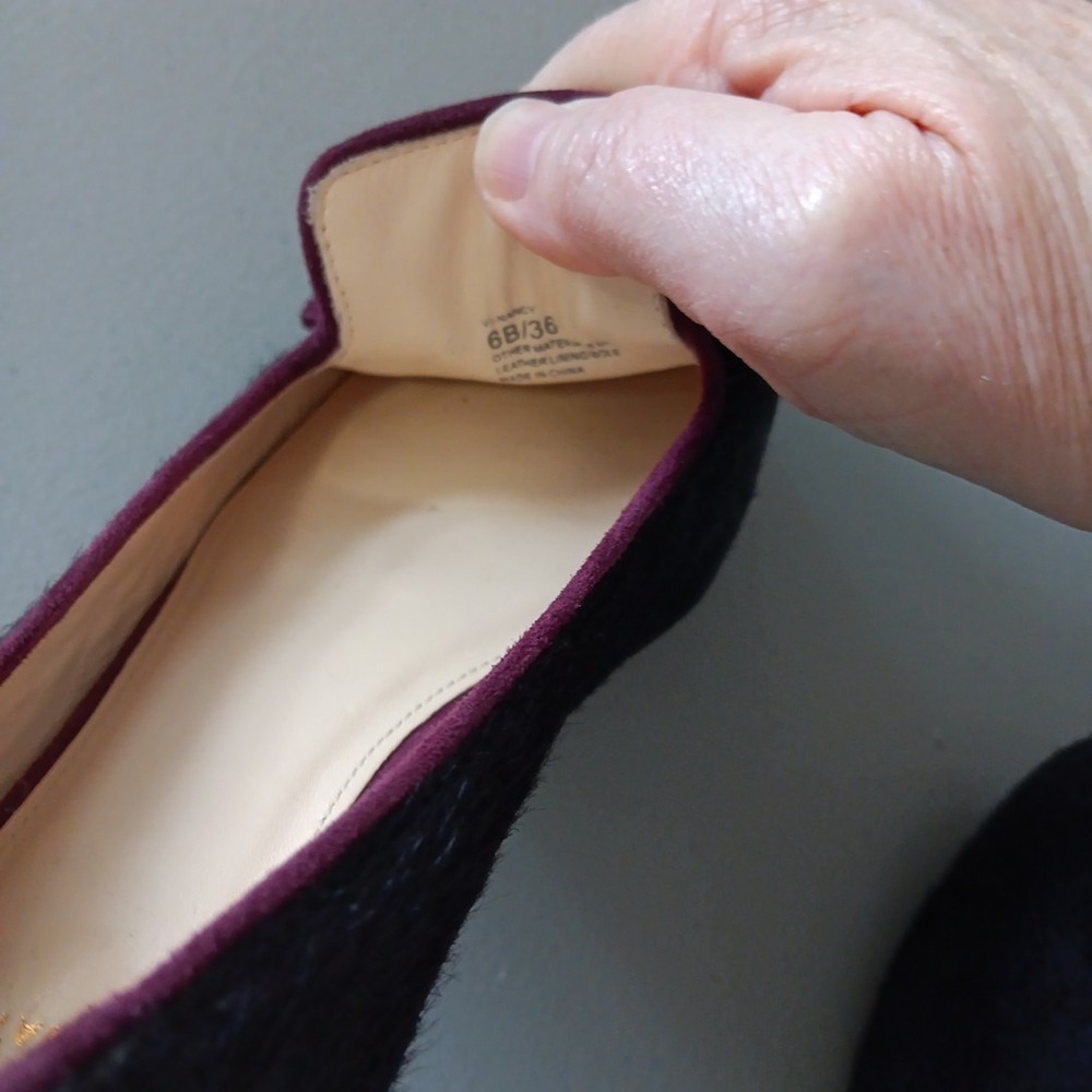 VC Signature Nancy Shoes Women 6B Purple HIDE Leather Tassels Heels Quite Luxury - Picture 10 of 10